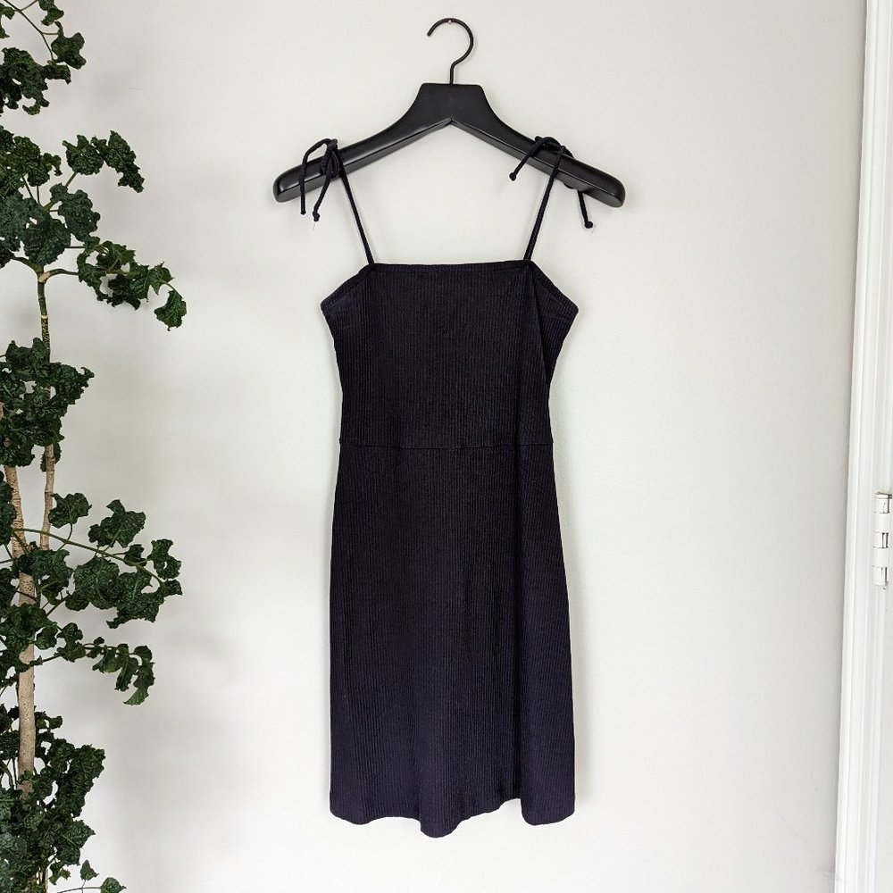 & Other Stories Tie Strap Mini Dress - Navy Blue